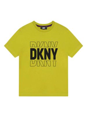 Dkny Kids t-shirt en coton à logo imprimé - Jaune