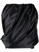 GANNI minijupe en satin à design drapé - Noir