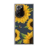 Sunflower and bees: Samsung Galaxy Note 20 Ultra / Note 20 Ultra 5G Transparant Hoesje