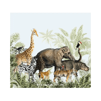 Designed4Kids wandvullend behang kinderkamer jungle parade-280 x 260 cm