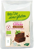 Chocolade cakemix glutenvrij bio 300 Gram