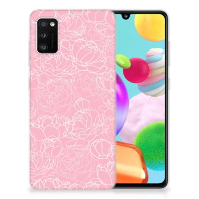 Samsung Galaxy A41 | TPU Case | White Flowers