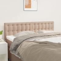 Hoofdborden 2 st 72x5x78/88 cm kunstleer cappuccinokleurig