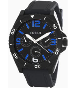 Horlogeband Fossil BQ2161 Silicoon Zwart 22mm
