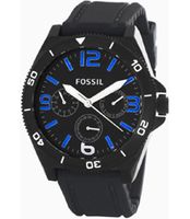 Horlogeband Fossil BQ2161 Silicoon Zwart 22mm