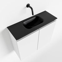 Toiletmeubel Mondiaz Ture | 60 cm | Meubelkleur Talc | Eden wastafel Urban Midden | Zonder kraangat