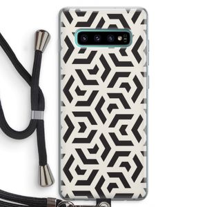 Crazy pattern: Samsung Galaxy S10 Plus Transparant Hoesje met koord