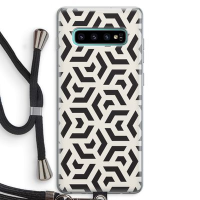 Crazy pattern: Samsung Galaxy S10 Plus Transparant Hoesje met koord