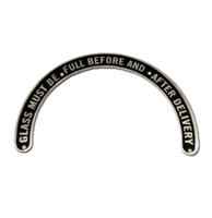 Wayne 60 en 70 Benzinepomp Horseshoe Tag 'Glass Must Be Full Before and After Delivery' Wayne 60 en 70 Benzinepomp Horseshoe Tag 'Glass Must Be Full Before and After Delivery'
