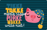 Vinyl vloerkleed baby slaapliedje Purk Vinyl vloerkleed baby slaapliedje Purk