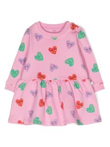 Stella McCartney Kids robe imprimée à manches longues - Rose