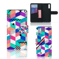 Huawei P20 | Book Case | Blokken Kleurrijk | Portemonnee hoesje