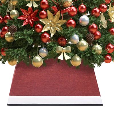 VidaXL Kerstboomrok 48x48x25 cm rood en wit