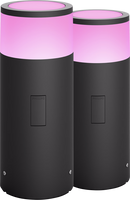 Philips Hue Calla sokkellamp White and Color zwart laag duo pack