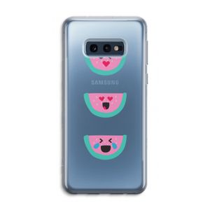 Smiley watermeloen: Samsung Galaxy S10e Transparant Hoesje