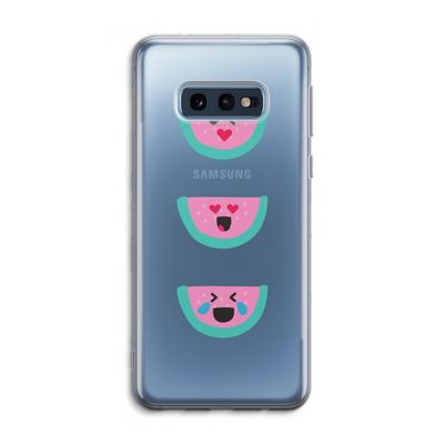 Smiley watermeloen: Samsung Galaxy S10e Transparant Hoesje