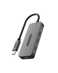 Sitecom CN-5014 interface hub USB 3.2 Gen 1 (3.1 Gen 1) Type-A 10000 Mbit/s Zwart, Grijs