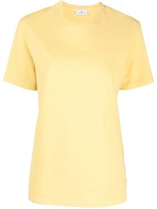 ETRO t-shirt en coton à logo brodé - Jaune