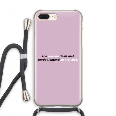 uw waarde daalt niet: iPhone 8 Plus Transparant Hoesje met koord