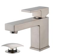 Wiesbaden Rombo wastafelmengkraan + clickwaste geborsteld staal