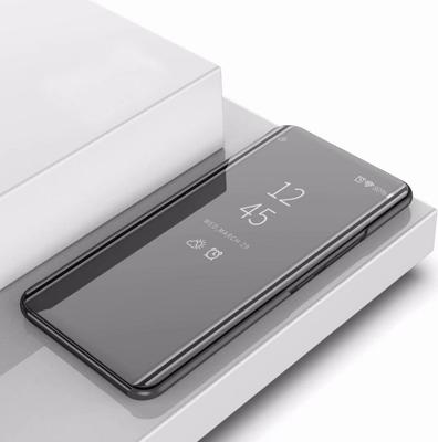 Plating spiegel links en rechts Flip cover met beugel holster voor iPhone 11 Pro (zwart)