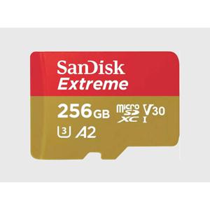 SanDisk Extreme microSDXC-kaart 256 GB Class 10, UHS-I, v30 Video Speed Class Schokbestendig, Waterdicht