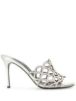 Sergio Rossi mules Mermaid 90 mm en cuir - Argent - thumbnail