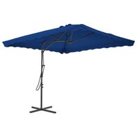 VidaXL Parasol met stalen paal 250x250x230 cm blauw