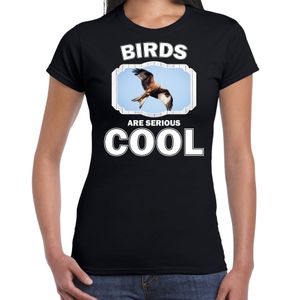 Dieren rode wouw roofvogel t-shirt zwart dames - birds are cool shirt