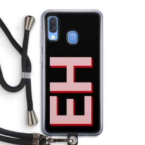 Monogram: Samsung Galaxy A40 Transparant Hoesje met koord