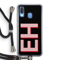 Monogram: Samsung Galaxy A40 Transparant Hoesje met koord