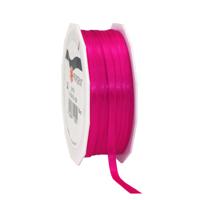 Cadeaulint Satijn - 0.6 cm x 50 meter - Fuchsia - cadeaus inpakken - sierlint