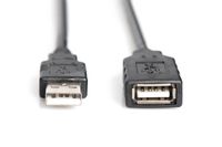 USB Verlengkabel [1x USB-A 2.0 stekker - 1x USB 2.0 bus A] 10.00 m Zwart Digitus - thumbnail