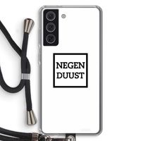 Negenduust vierkant: Samsung Galaxy S21 FE Transparant Hoesje met koord