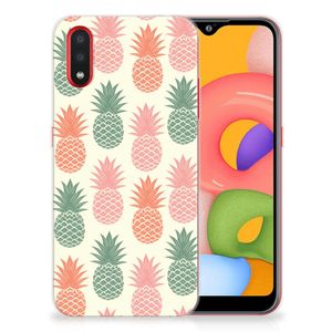 Samsung Galaxy A01 Siliconen Case Ananas