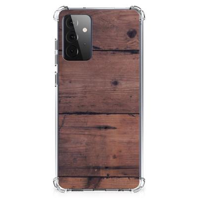 Samsung Galaxy A72 4G/5G Stevig Telefoonhoesje Old Wood Samsung Galaxy A72 4G/5G Stevig Telefoonhoesje Old Wood