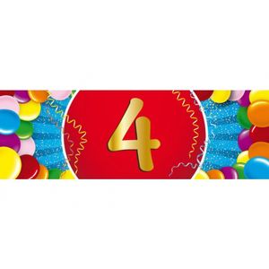 Leeftijdversiering 4 jaar sticker