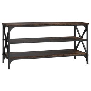 The Living Store Tv-kast - Gerookt eiken - 100x40x50 cm - Industrieel frame