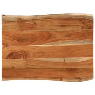 Tafelblad rechthoekig natuurlijke rand 80x60x3,8 cm acaciahout