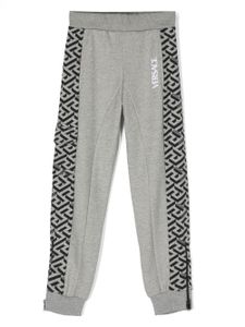 Versace Kids pantalon de jogging à motif Greca - Gris