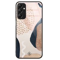 Samsung Galaxy A14 glazen hardcase - Abstract dots Samsung Galaxy A14 glazen hardcase - Abstract dots