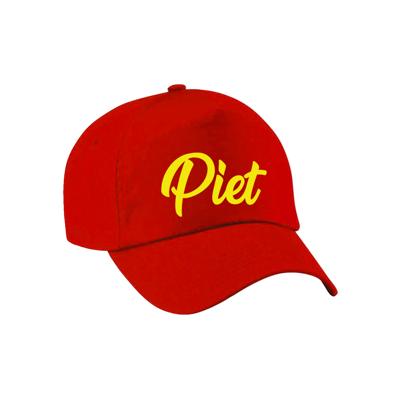 Pieten verkleed petje - rood - voor kinderen - petten / baseball cap - Sinterklaas thema Pieten verkleed petje - rood - voor kinderen - petten / baseball cap - Sinterklaas thema