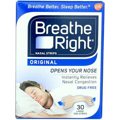 Breathe Right Breathe Right Nasal Strips Natural Large - 30 pleisters