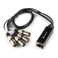 PD-Connex CX190 Audio & DMX adapter 4x 3p XLR male naar CAT 70cm