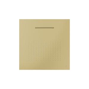 Vierkante Inbouw Hoofddouche Herzbach Living Spa 50 cm Messing Goud Herzbach