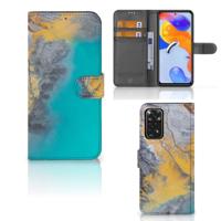 Xiaomi Redmi Note 11 Pro 5G/4G | Bookcase | Marble Blue Gold