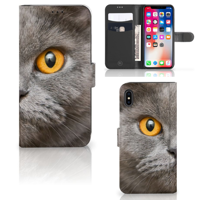 Telefoonhoesje | Met pasjeshouder | Apple iPhone Xs Max Britse Korthaar
