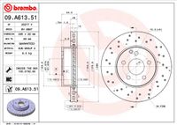 Remschijf BREMBO, Remschijftype: Geperforeerd / Geventileerd, u.a. für Mercedes-Benz