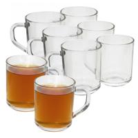 Gerimport Thee bekers / mokken Nova - 24x stuks - glas - 246 ml