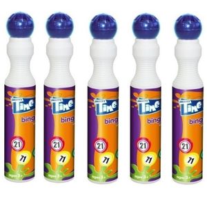 5x Blauwe bingostift/markers 43 ml